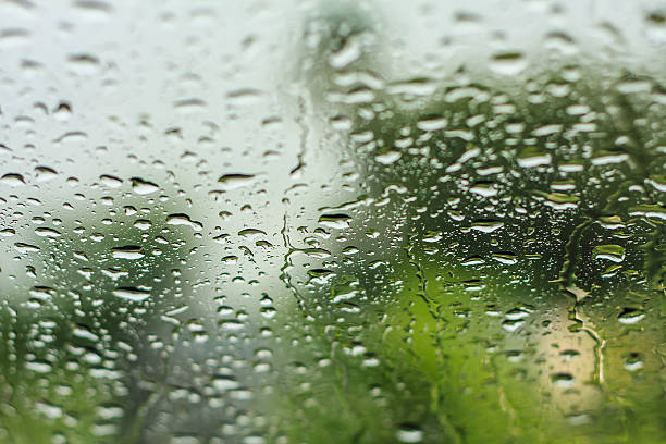 istock Natural water drops on glass 511945358