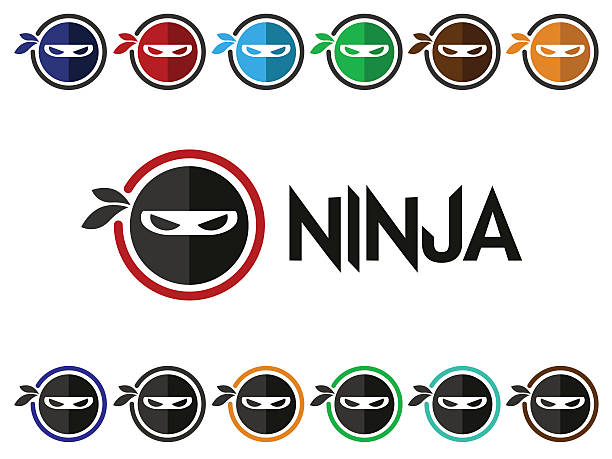 ilustrações de stock, clip art, desenhos animados e ícones de ícone de ninja - ninja