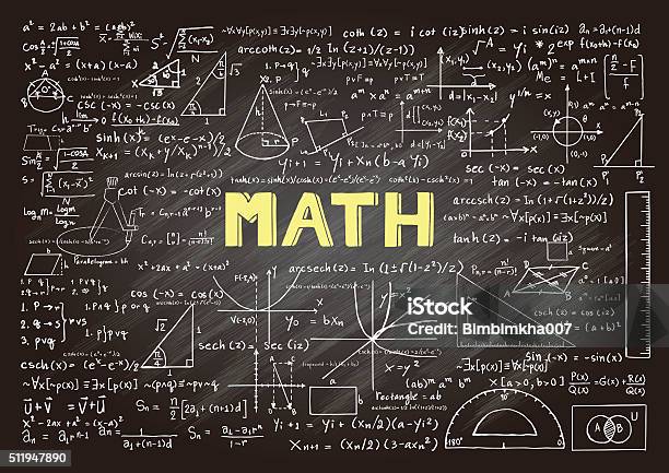 Mathématiques Sur Tableau Vecteurs libres de droits et plus d'images vectorielles de Symbole mathématique - Symbole mathématique, Tableau, Problèmes