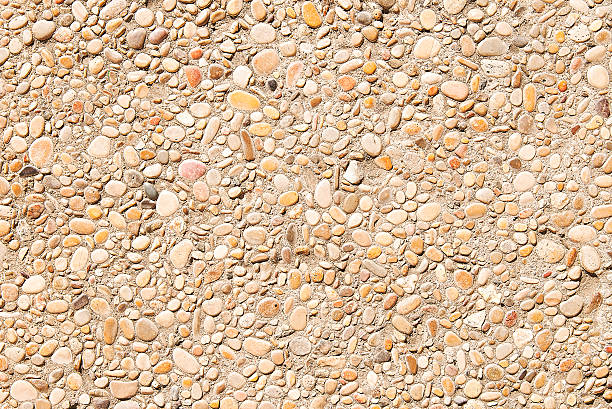 Beige stone mosaic wall background texture