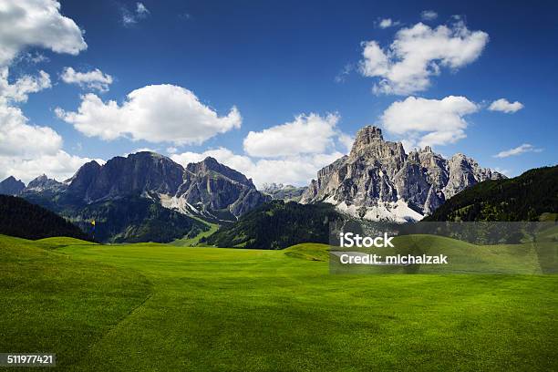 Golf Course In The Italian Dolomites Stock Photo - Download Image Now - Golf, Dolomites, Italy