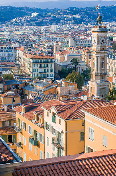 Nice, French Riviera View of the old town from the castle hill ,Nice Alpes Maritimes , France ,Europe provence alpes cote dazur stock pictures, royalty-free photos & images