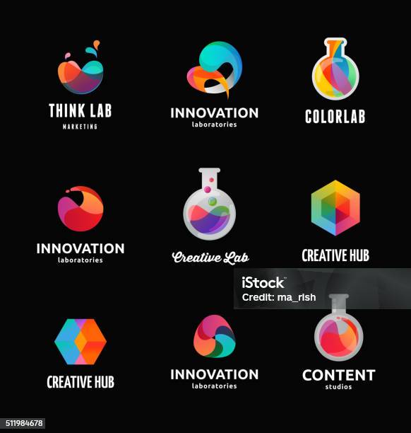 Technology Laboratory Creativity Innovation And Science Abstract Icons Stock Illustration - Download Image Now
