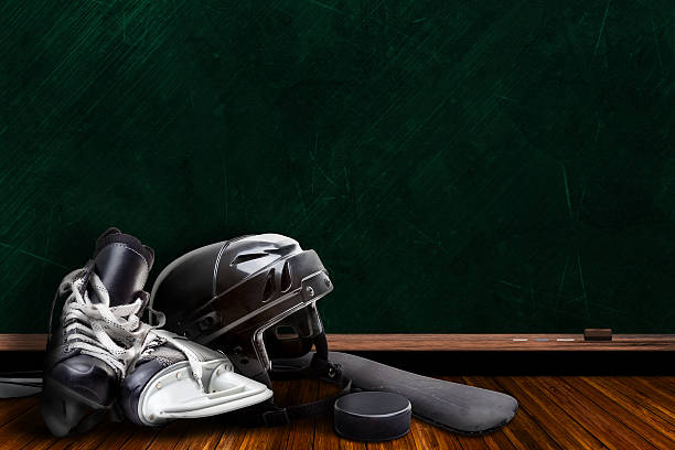 istock Ice Hockey Equipment and Chalk Board Copy Space 511985122