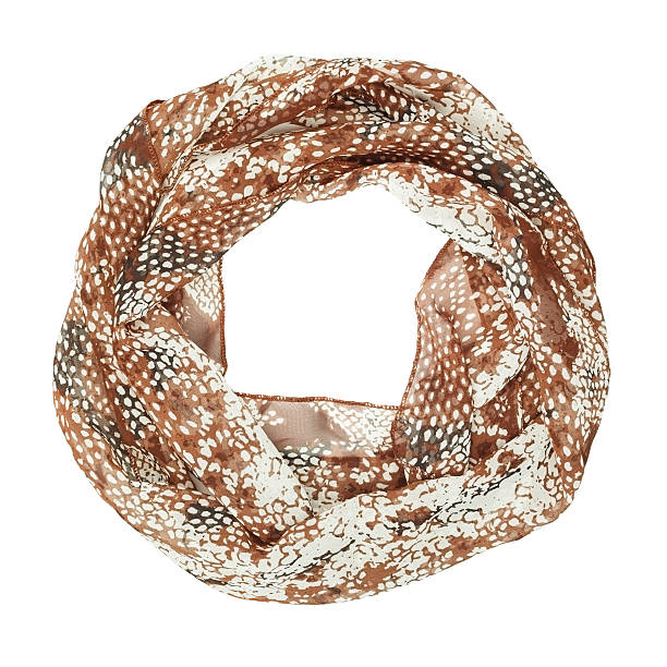 istock Silk scarf.  Beige silk scarf isolated on white background 511986456