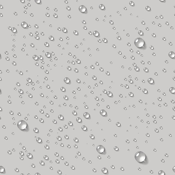 Water drops realistic seamless background. vector art illustration
