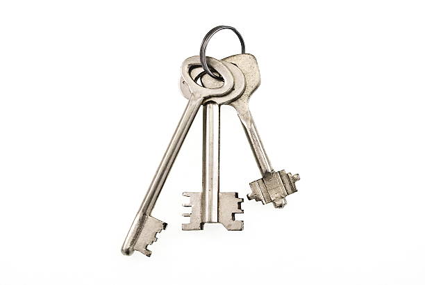 istock Bunch of keys on white background 511989650