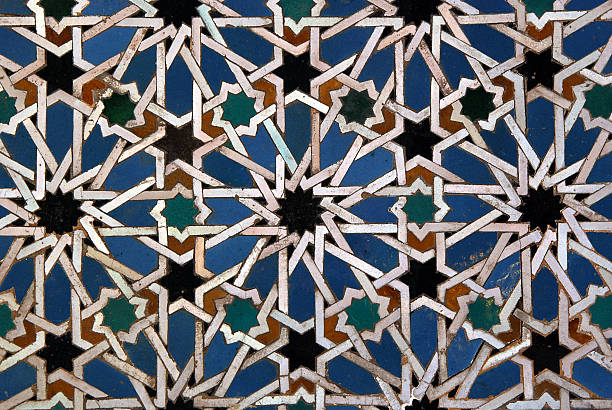 sfondo di mosaico moresco - middle eastern architecture foto e immagini stock