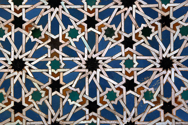 Moorish mosaic background Moorish mosaic background ancient architecture stock pictures, royalty-free photos & images
