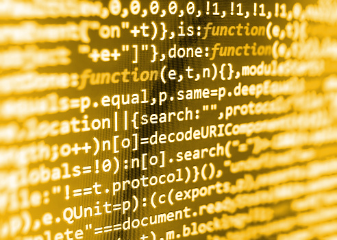 Computer Source Code Programmer Script Developer Stock Photo - Download ...