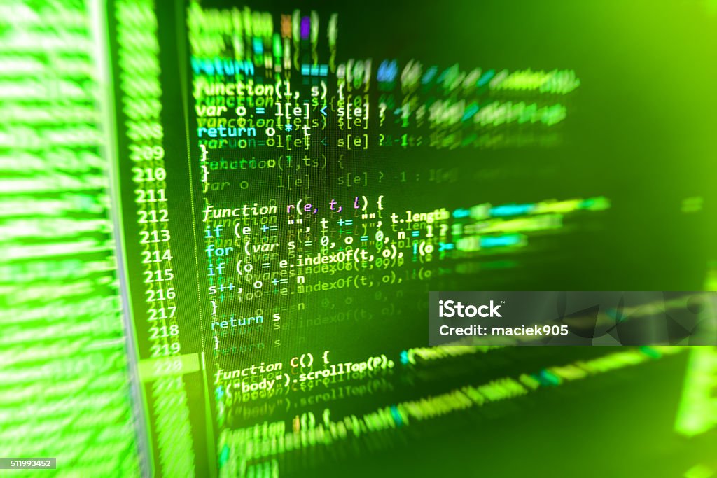 Computer Source Code Programmer Script Developer Stock Photo - Download ...