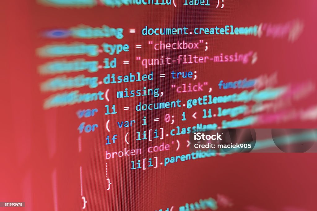 Computer Source Code Programmer Script Developer Stock Photo - Download ...