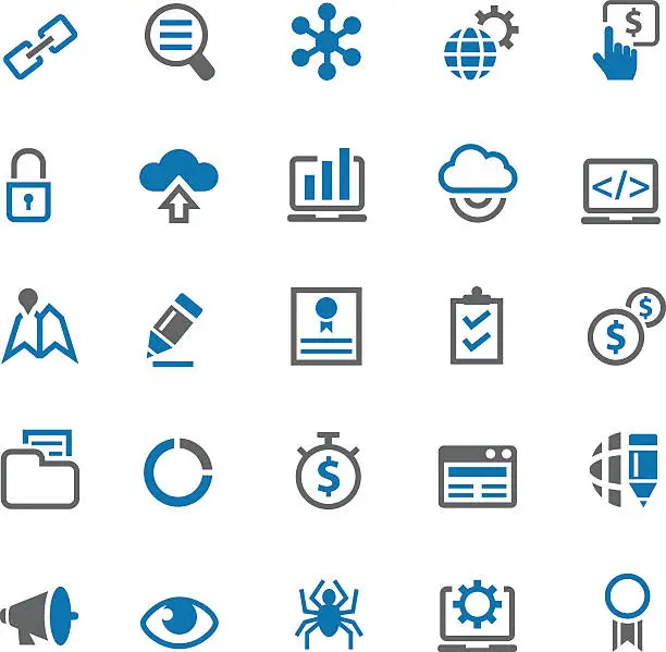 Vector illustration of Seo icons