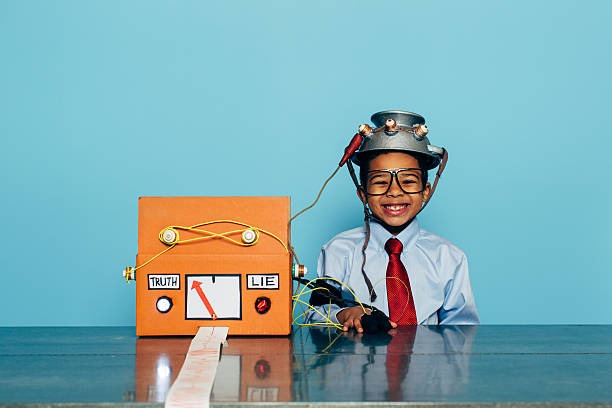 istock Young and Honest Businessman with Lie Detector 511996068