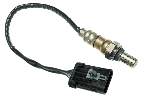 oxygen sensor exhaust system of the car on a white background