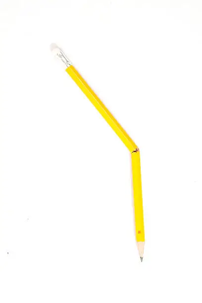 Photo of Broken Pencil on white background