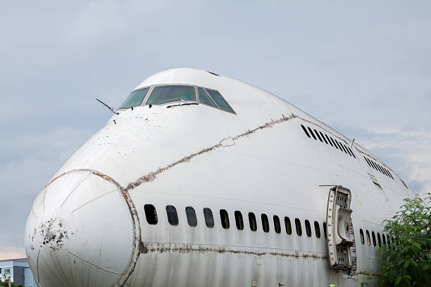 istock Abandoned Airplane,old crashed plane with,plane wreck tourist at 511999602