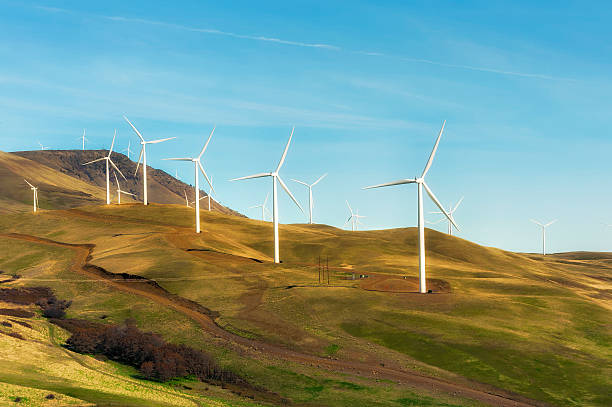istock Columbia River Gorge Wind Turbine Landscape 512004124