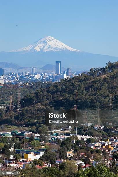 Popocatepetl Volcano Mexico Stock Photo - Download Image Now - Electricity Pylon, Mexico, Popocatepetl Volcano