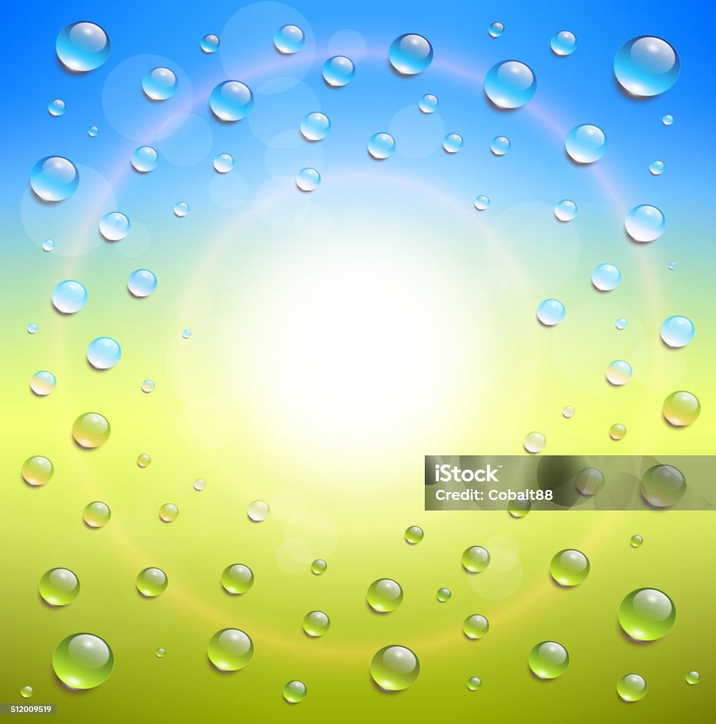 Sunny background Sunny background, with water drops, vector illustration. Backgrounds stock vector