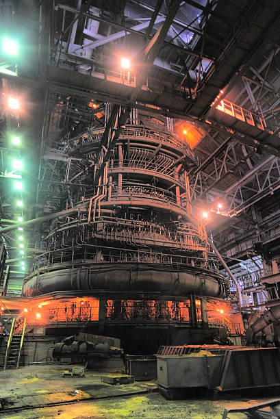 istock Working blast furnace at the metallurgical plant 512014461
