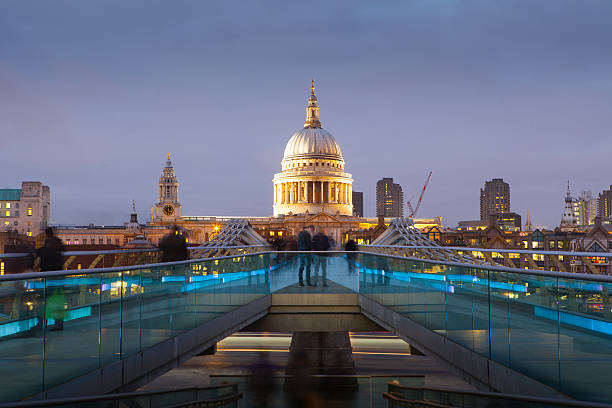 istock Millennium bridge and St. Paul's cathedral, London England, UK 512014903