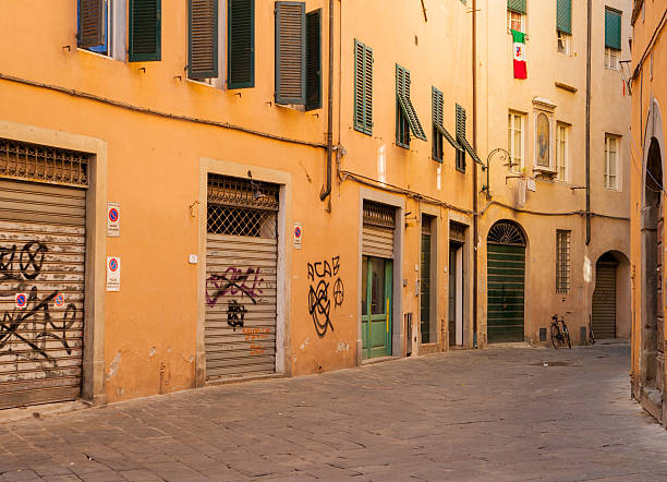 Lucca Sidestreet stock photo