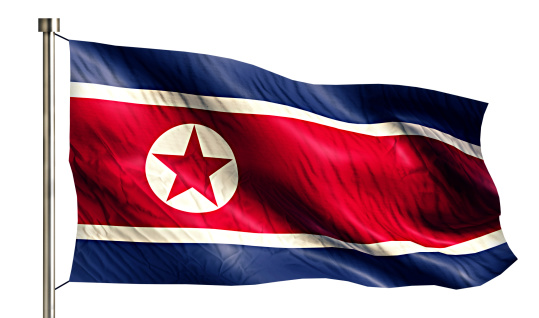 North Korea National Flag Isolated 3D White Background