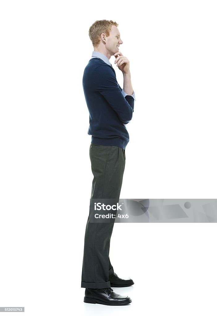Side view of businessman in sweater Side view of businessman in sweaterhttp://www.twodozendesign.info/i/1.png 20-29 Years Stock Photo