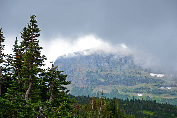 istock Foggy mountain scene in Glacier National Park. 512029496