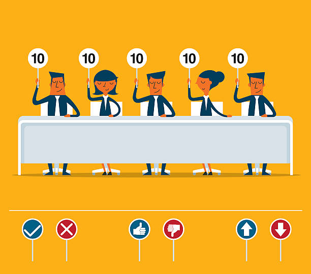 конкуренция судей - mistake right decisions success stock illustrations