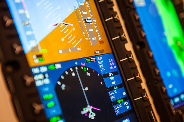 avião instrumentos detalhe - cockpit dashboard airplane control panel imagens e fotografias de stock