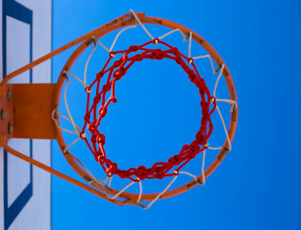 istock Basket on blue background,baseketball hoop 512034084