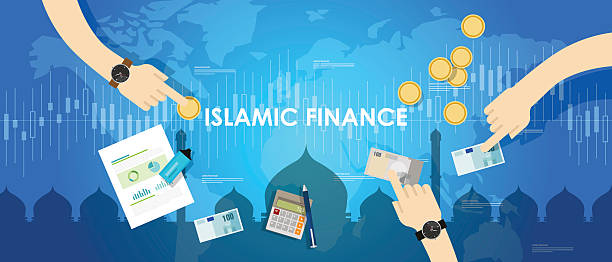 ilustrações de stock, clip art, desenhos animados e ícones de economia de finanças islâmica islão bancário o conceito de dinheiro de banco charia - sharia