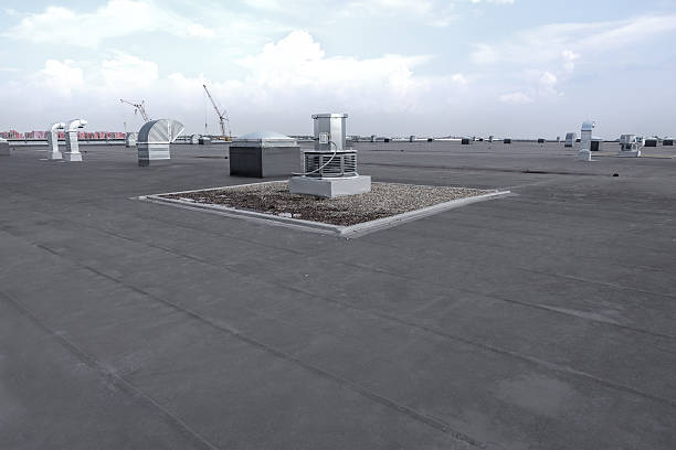 istock Roof of modern warehouse 512037736