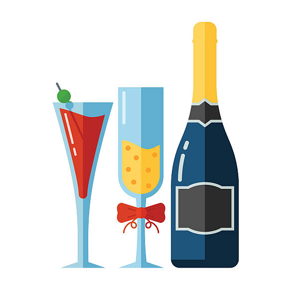 wektor ikona z alkoholu napoje i okulary - white background stack heap food and drink stock illustrations
