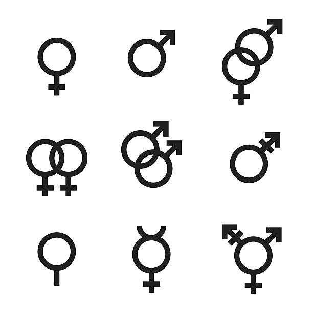 gender symbols - 性與生殖 插圖 幅插畫檔、美工圖案、卡通及圖標