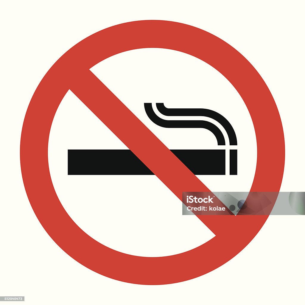 No smoking sign No smoking sign. Prohibited symbol isolated on white background Forbidden stock vector