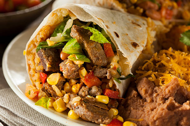 istock Homemade Giant Beef Burrito 512041427