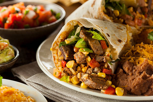 istock Homemade Giant Beef Burrito 512041451
