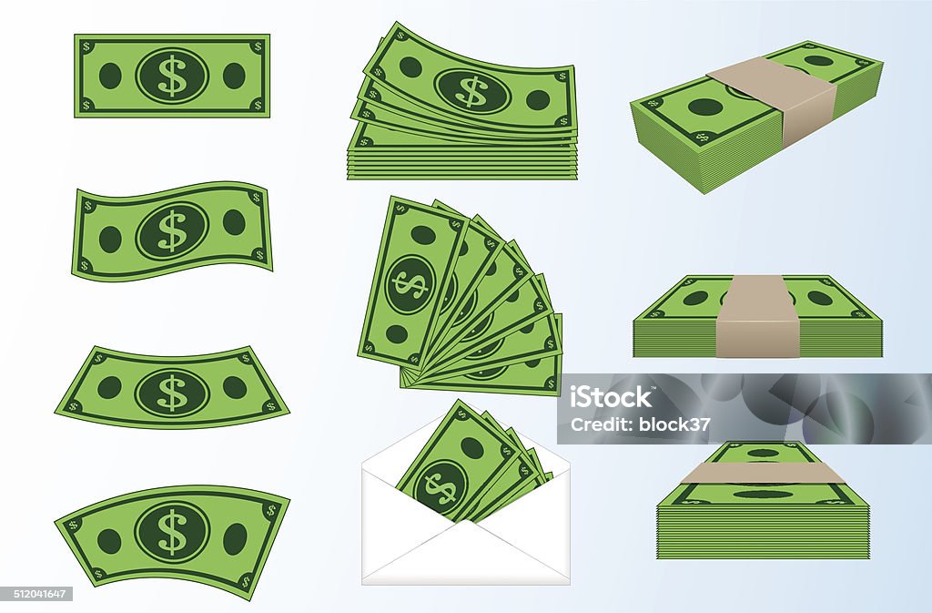 money vector image of money. US Paper Currency stock vector