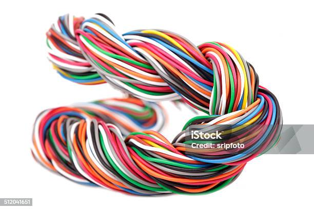 Muticolor Electronic Wire Stock Photo - Download Image Now - Braided, Braided Hair, Bundle