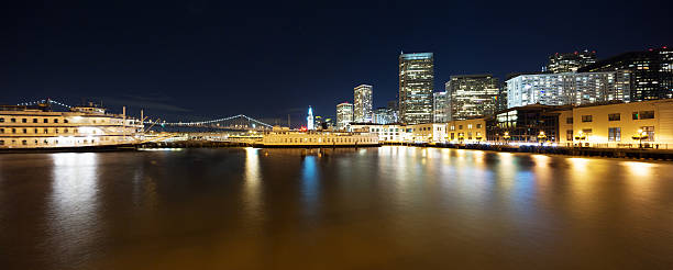 istock water with cityscape of San Francisco at night 512041882