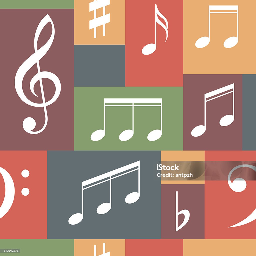 Muscial Pattern Vector Musical Pattern With Notes Stock Illustration - Download Image ...