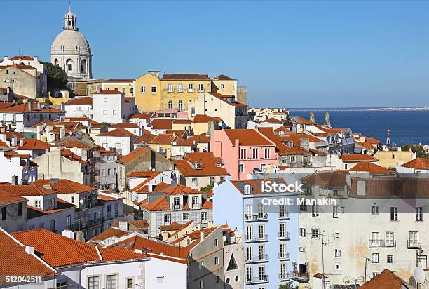 Nice City View Of Alfama District In Lisbon Stock Photo - Download Image Now - Alfama, Architecture, Capital Cities