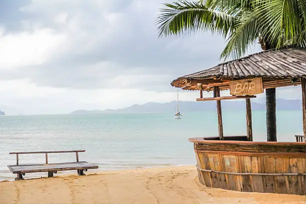 Photo of Wooden bar on the beach