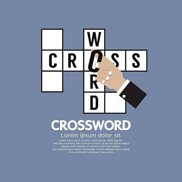 Flat Design Crossword Vector Illustration Flat Design Crossword Vector Illustration word game stock illustrations