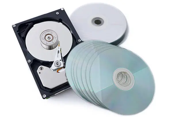 Photo of Hard Disk drives , External hard drive and disk stack