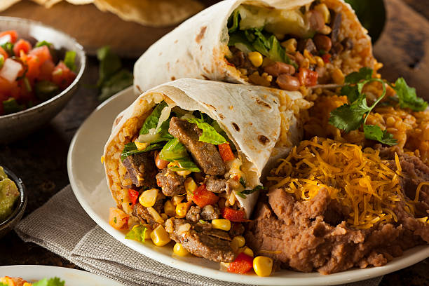istock Homemade Giant Beef Burrito 512044043