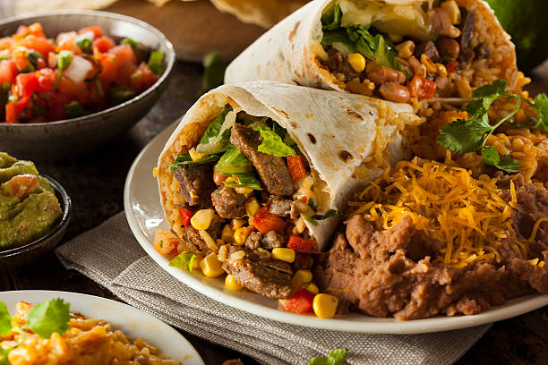 istock Homemade Giant Beef Burrito 512044047